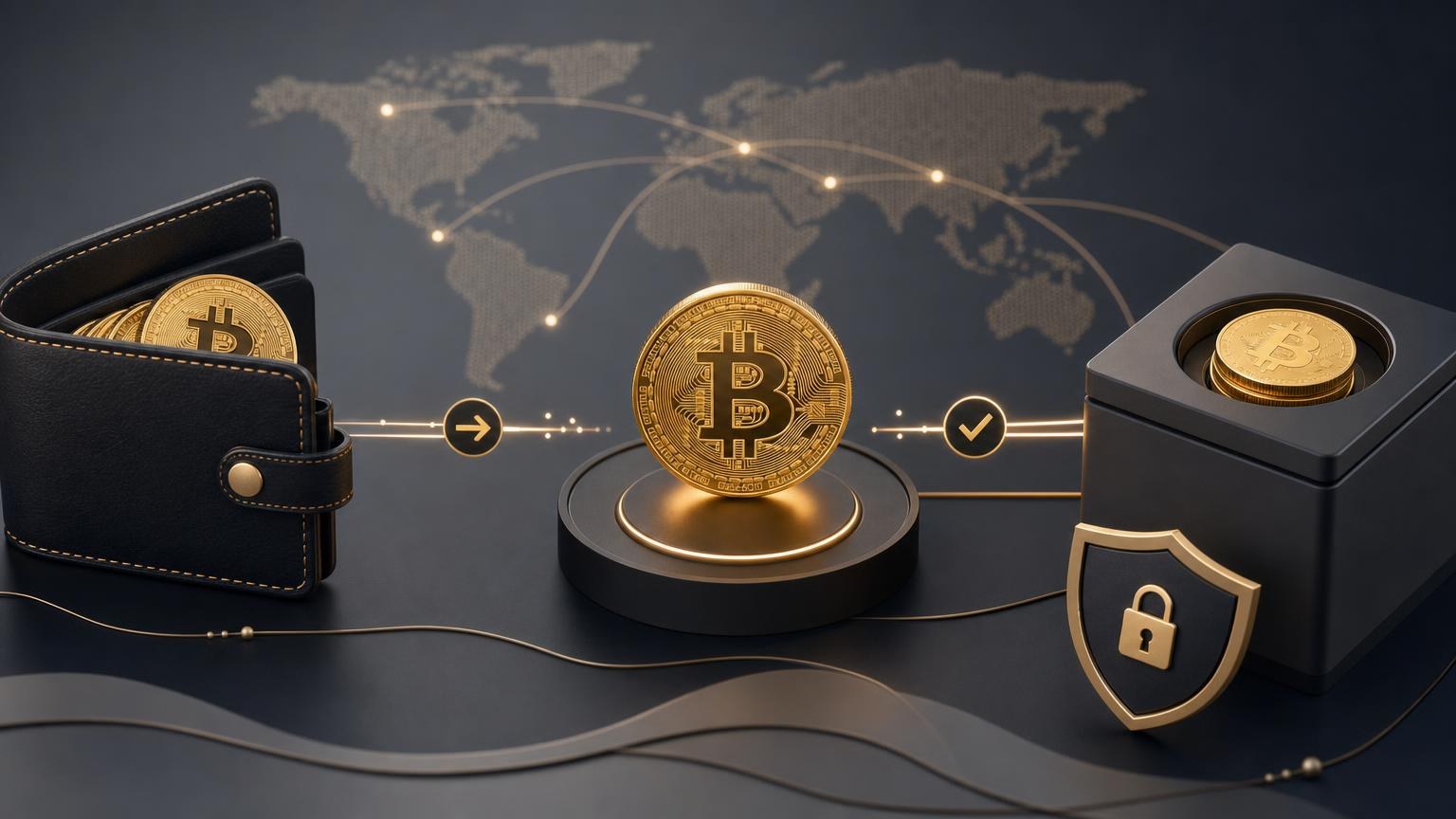 Carteira de Bitcoin mostrando a comissão da rede, o identificador da transação e as confirmações antes de uma troca de BTC